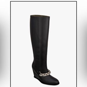 ZARA BT PL CN CDN SRPLS LIMITED EDITION LEATHER WEDGE BOOTS